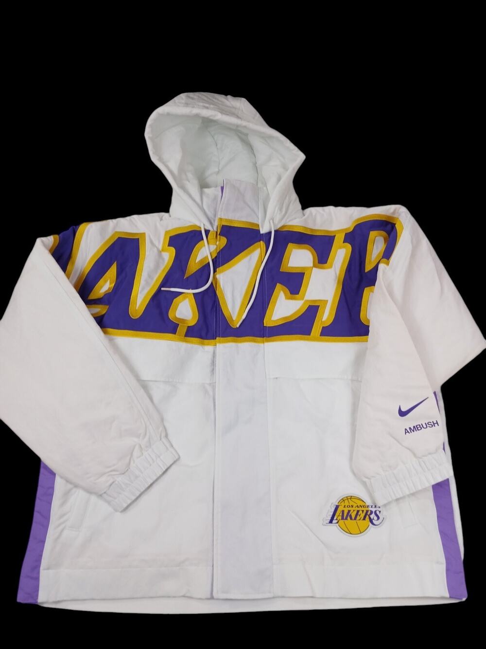 Nike Women's SZ Small Ambush NRG IR Jacket Lakers White DB1617-121